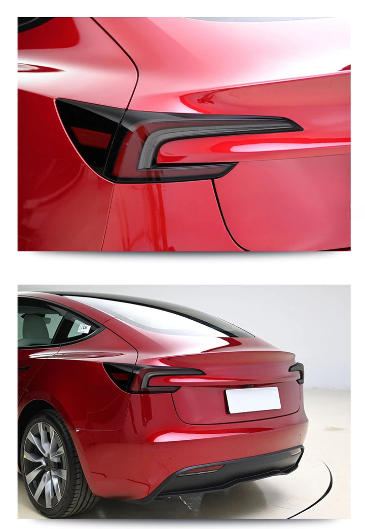 Smoked Black TPU Transparent Headlamp Protective Film for Tesla Model 3 Highland 2024 is available at Ludicrous EV.