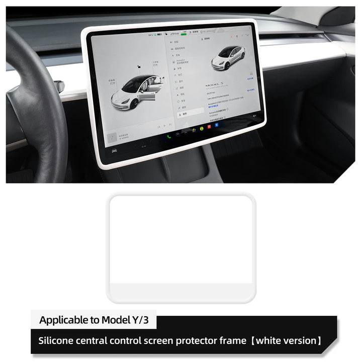 Silicone Screen Protection Frame & Edge Cover For Tesla Model 3/Y is available at Ludicrous EV.