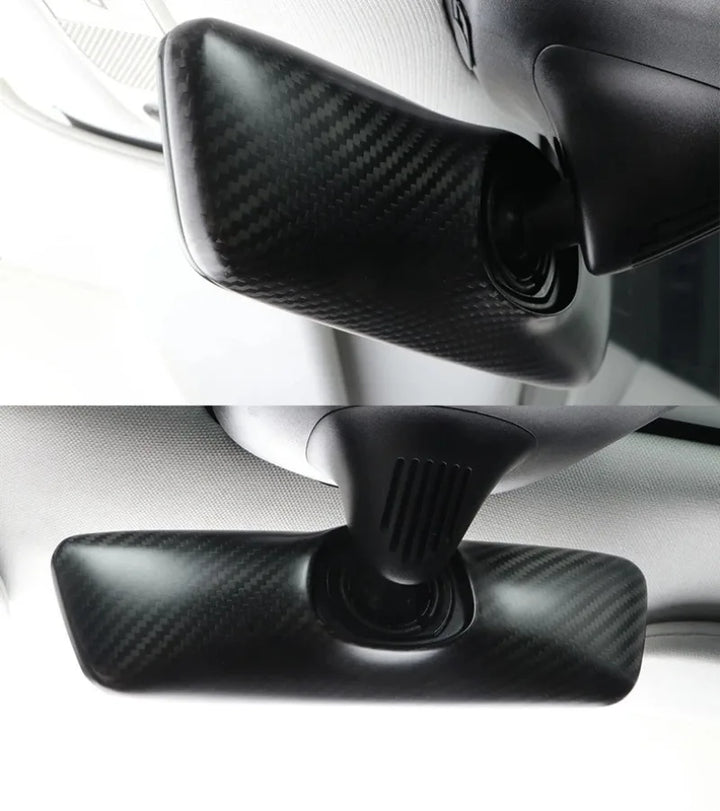 Real Carbon Fiber Rearview Mirror Cover for Tesla Model 3/Y/3+ Highland 2024 is available at Ludicrous EV.