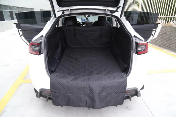 Wear-Resistant Waterproof Pet Mat for Trunk for Tesla Model Y is available at Ludicrous EV.
