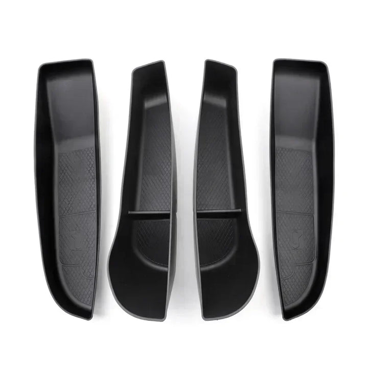 4PCS Car Door Side Storage Box with Armrest Trash Can, TPE Accessories for 2024 Tesla Model 3/Model Y Highland at Ludicrous EV.