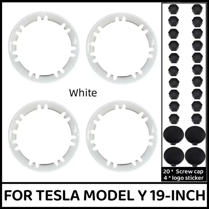 4Pcs 19" Wheel Hub Protection Patches for Tesla Model Y 2018-2024 is available at Ludicrous EV.
