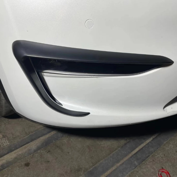 Front Bumper Wind Knife & Fog Lamp Trim for Tesla Model 3/Model Y (2017-2023) is available at Ludicrous EV.
