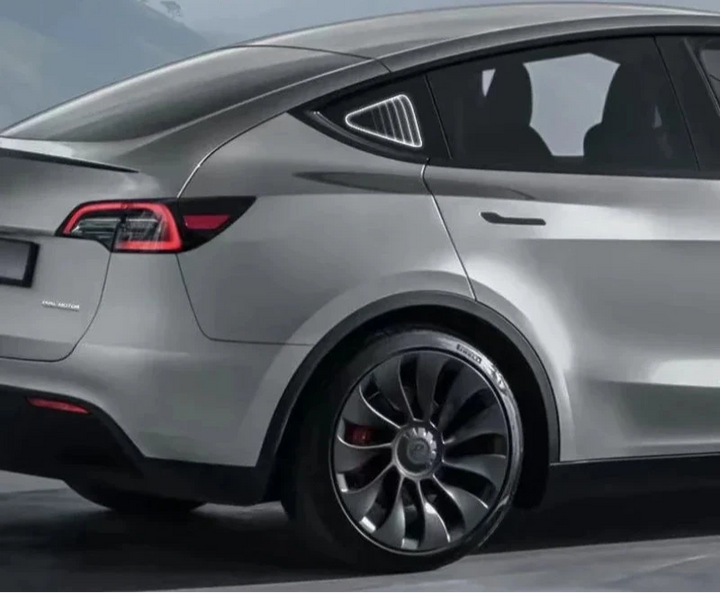 Triangle Window Atmosphere Lights for Tesla Model Y 2021-2023 at Ludicrous EV.
