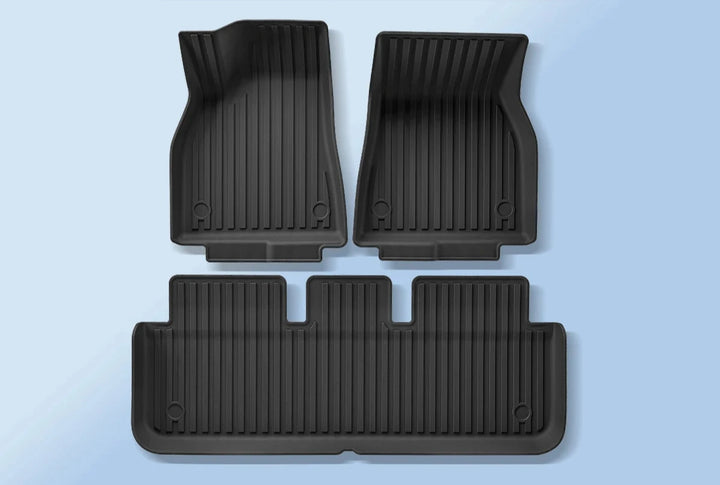 TPE Fully Coverage Floor Mats & Non-Slip Foot Pads For Tesla Model S 2024 is available at Ludicrous EV.