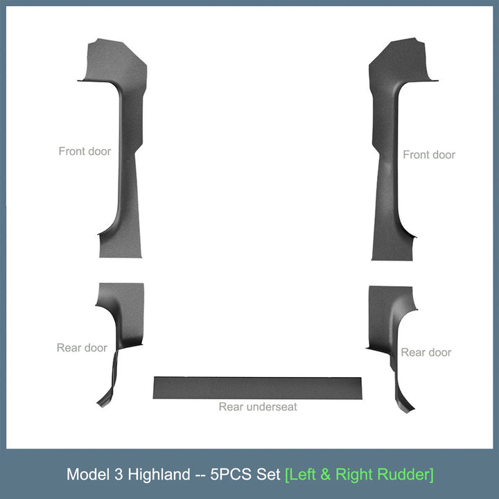 Front Rear Seat Slide Rails Protector Cover for Tesla Model Y 2021-2024 is available at Ludicrous EV.