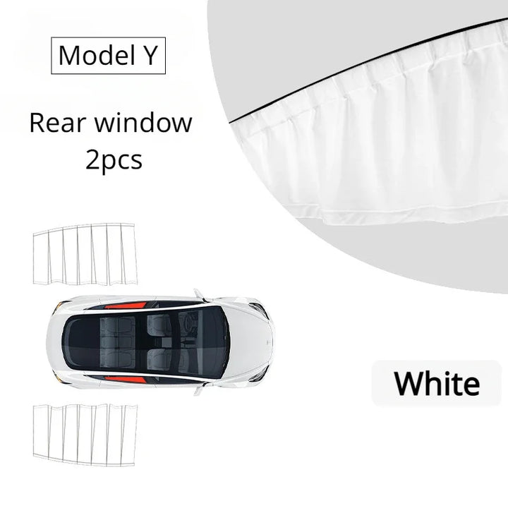 Side Window Sunshade Curtain for Tesla Model 3/Model Y/Model 3+ Highland (2024) is available at Ludicrous EV.