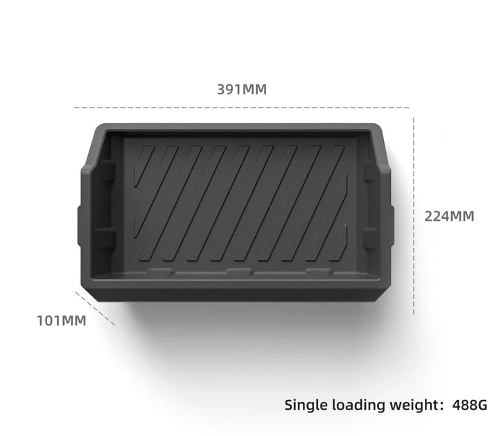 Under Seat Storage Box & Drawer Organizer For Tesla Cybertruck 2024 is available at Ludicrous EV.
