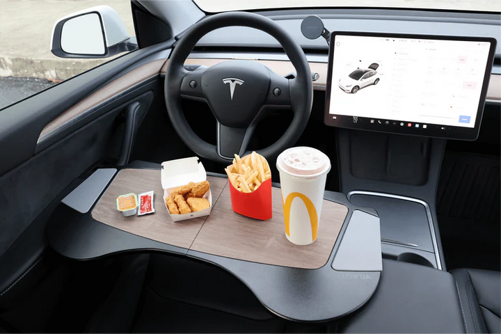 Foldable Car Tray Bundle is available at Ludicrous EV.
