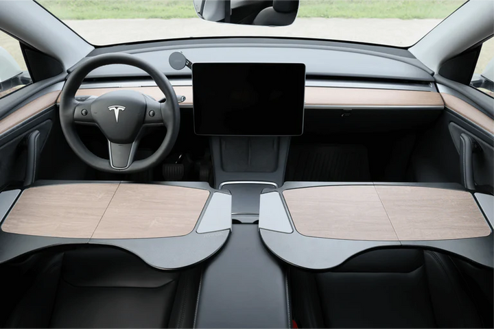 Foldable Car Tray Bundle (Reengineered Model 3 Highland, 2024+) is available at Ludicrous EV.
