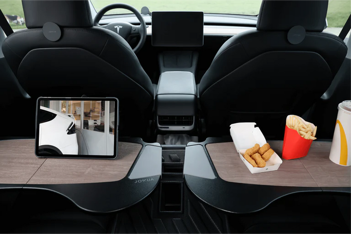 Foldable Car Tray for Tesla is available at Ludicrous EV.
