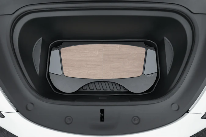 Model 3 frunk liner with wooden insert